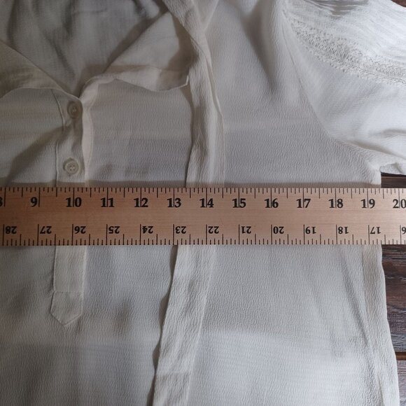 Veronica Beard Blouse Womens Size 2 Lace Ivory Quiet Luxury Feminine Hi Low - Picture 9 of 9